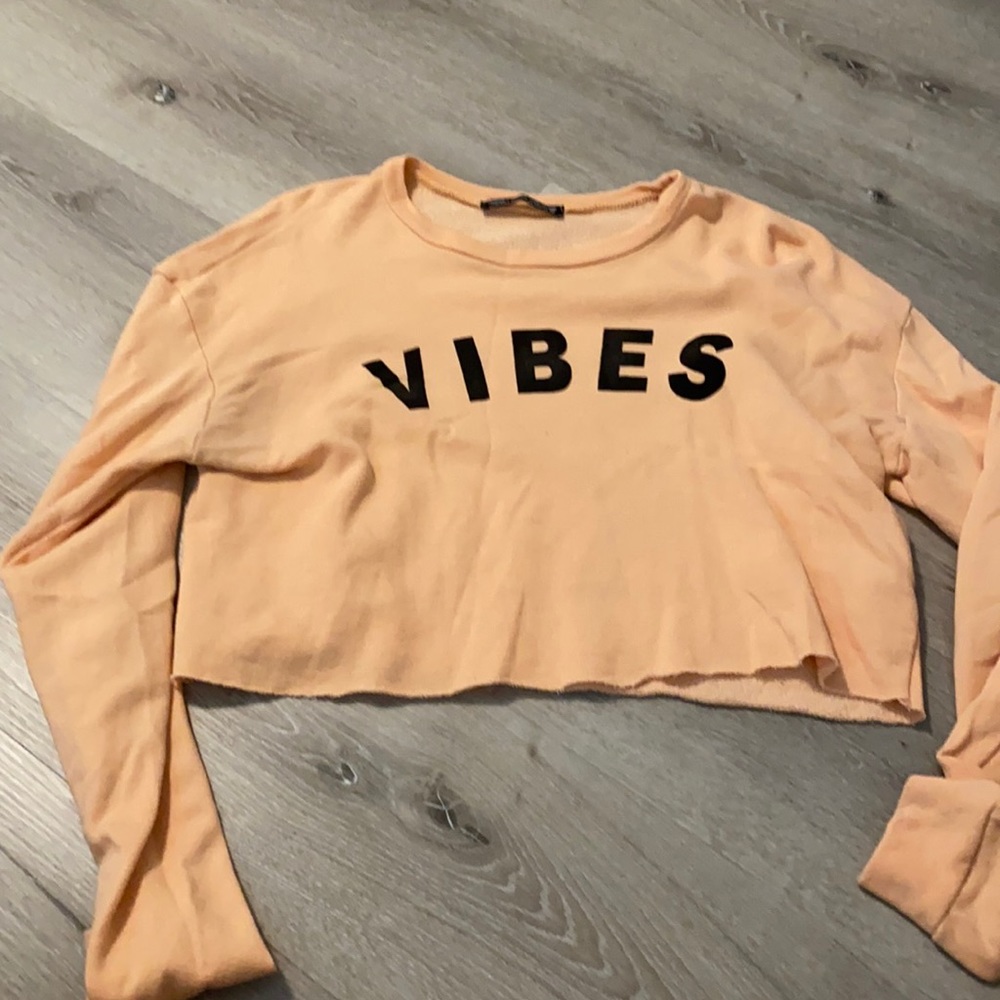 Pinky orange cropped long sleeve